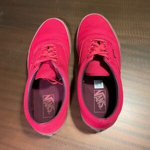 Vans Red Canvas Sneakers Mens 7.5